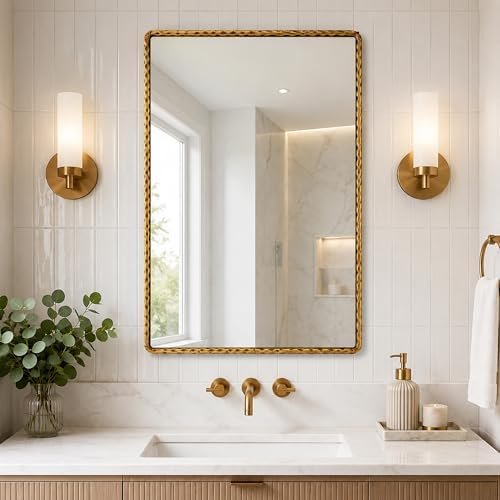 Antique Gold Bathroom Mirror, 24"x36"