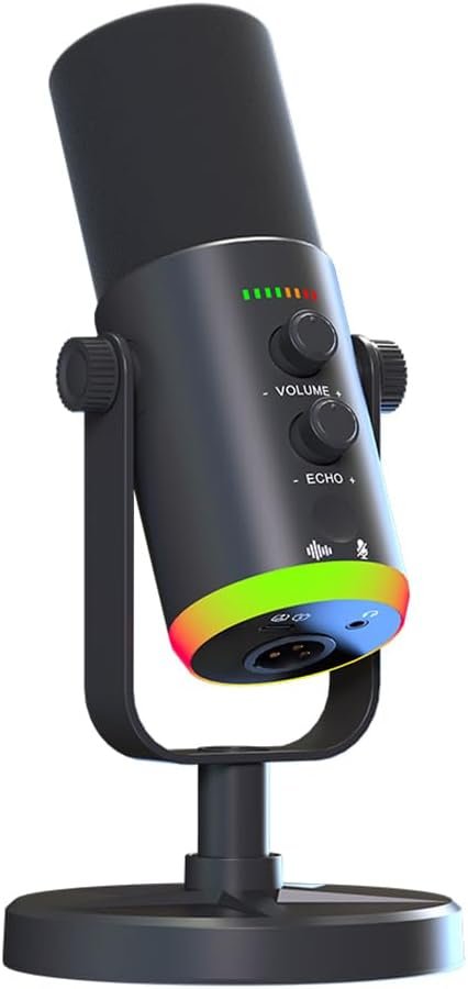 USB/XLR Desktop Microphone with RGB Lighting