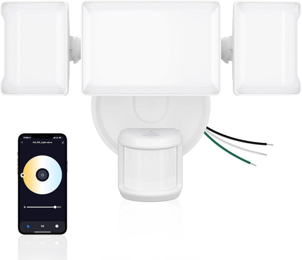 Smart WiFi LED Flood Light with Motion Sensor (White)