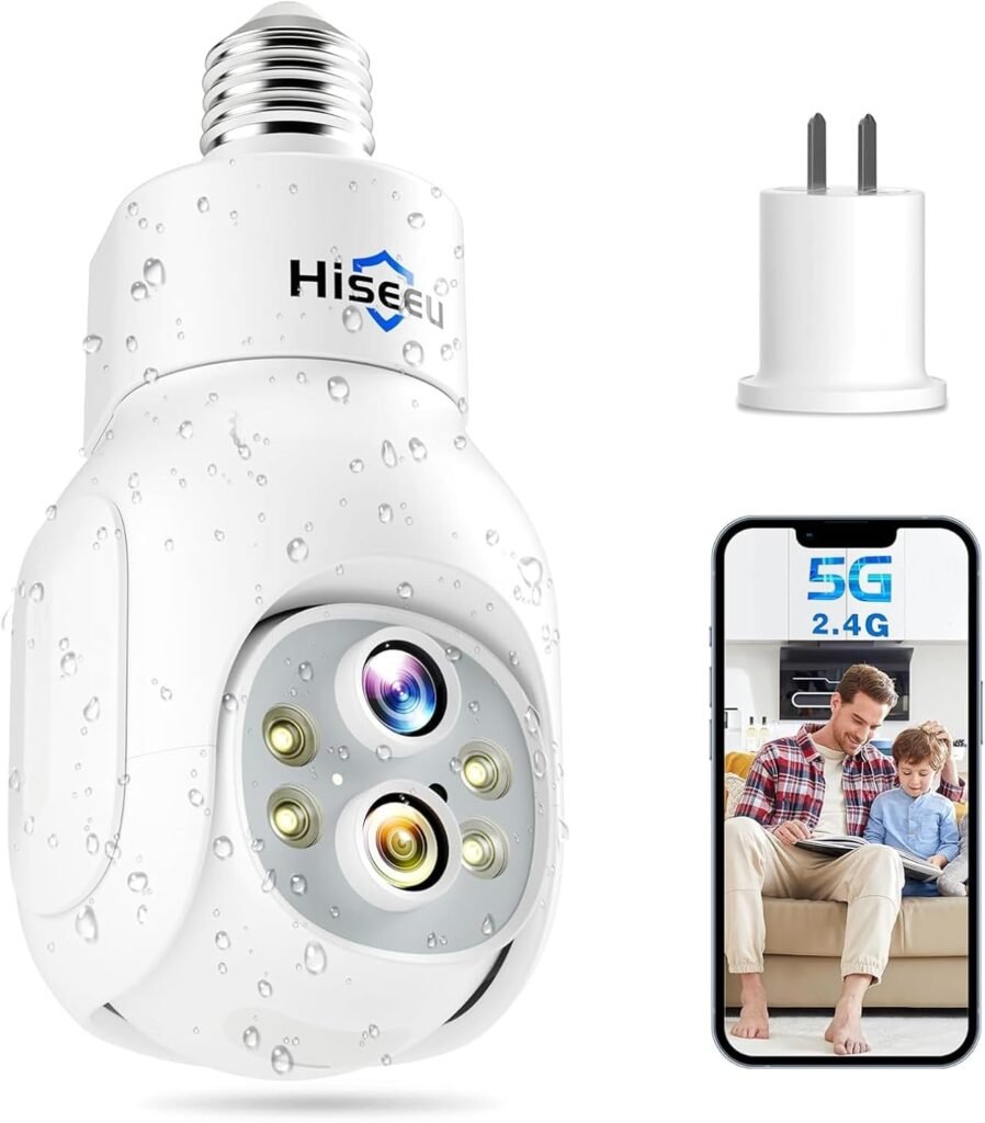 Light Bulb Security Camera with 10X Zoom