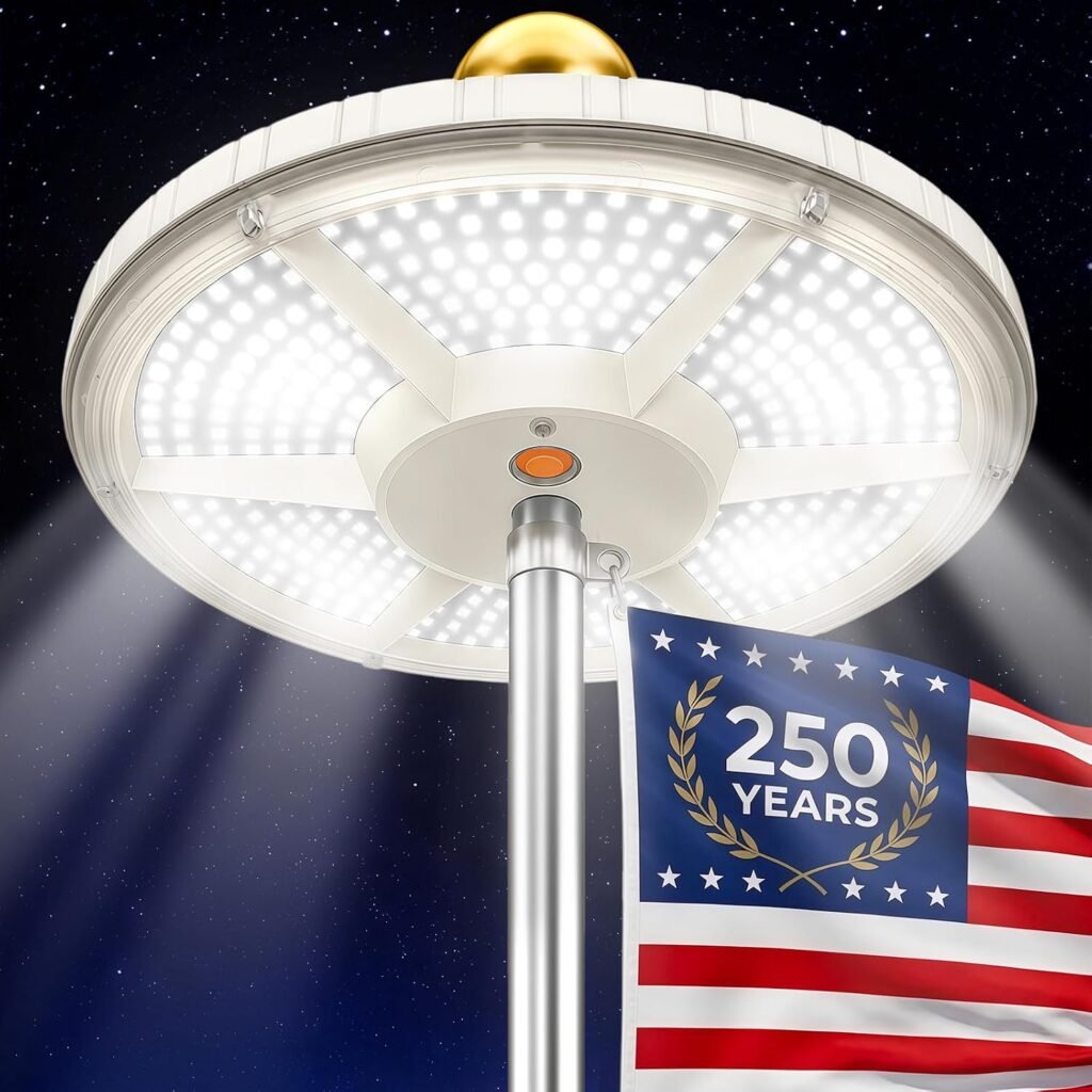 Solar Flagpole Light (White)
