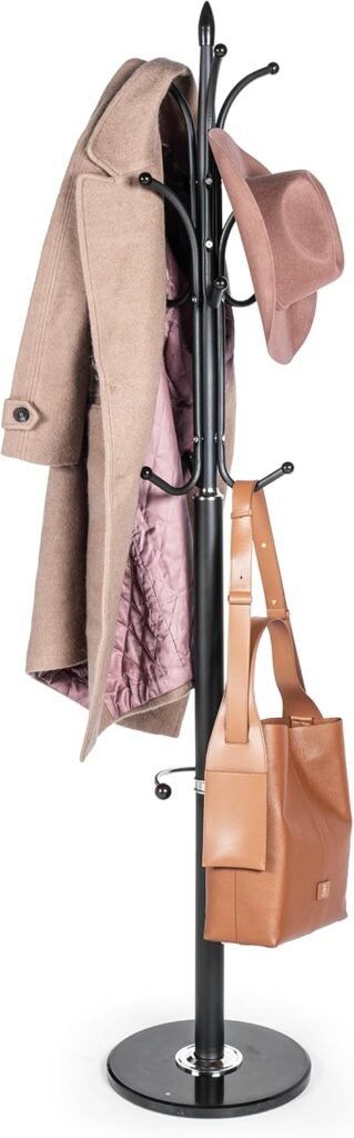 Freestanding Coat Rack with Marble Base