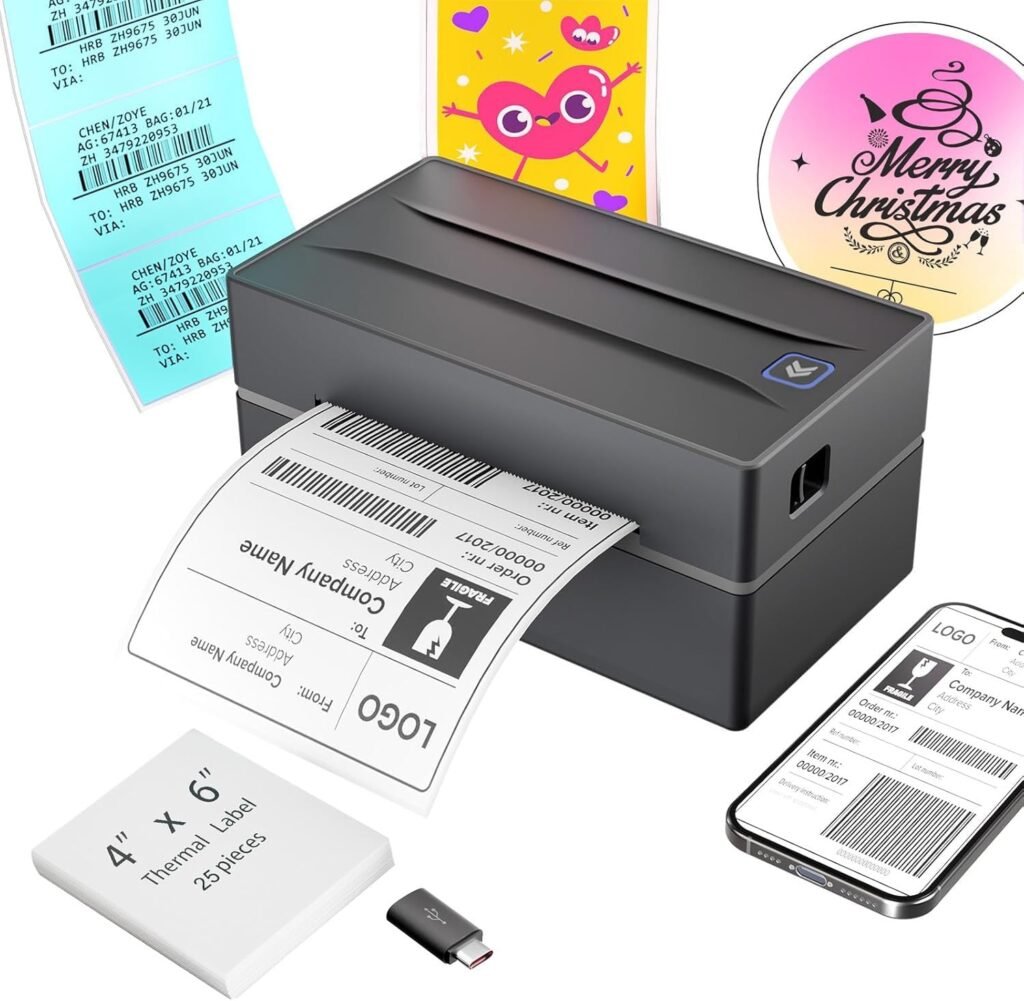 Bluetooth Thermal Shipping Label Printer