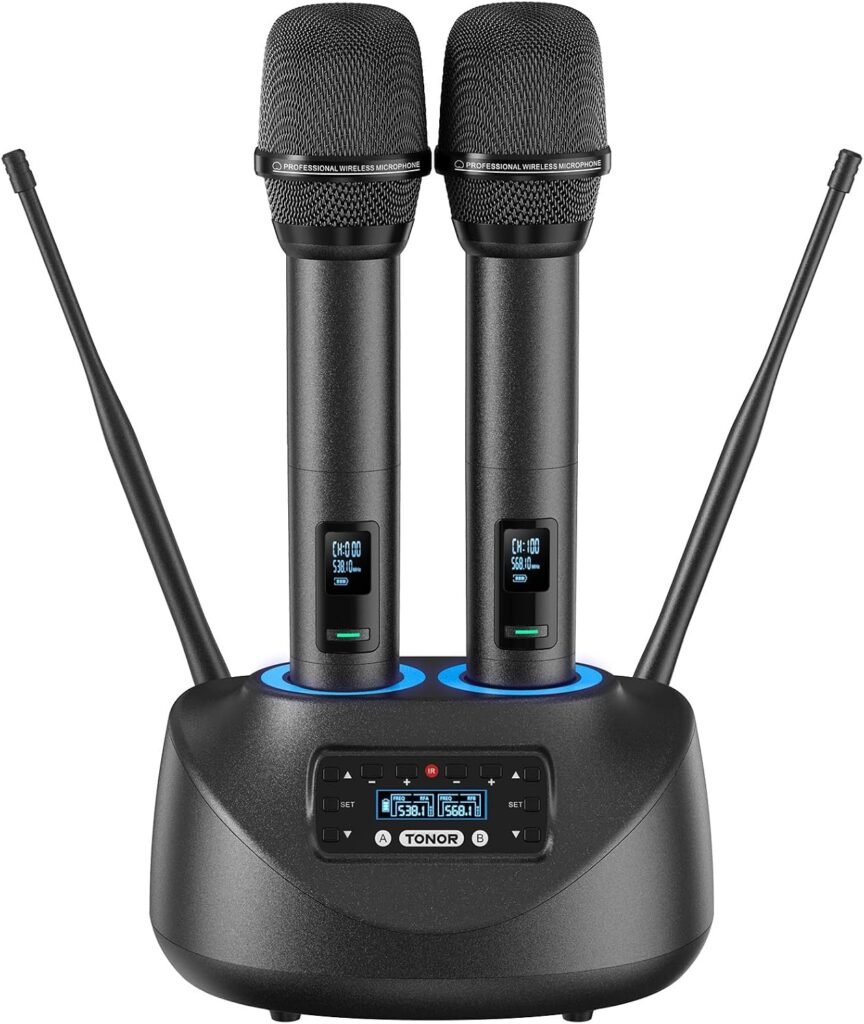 Wireless Handheld Microphone System (Dual, Black)