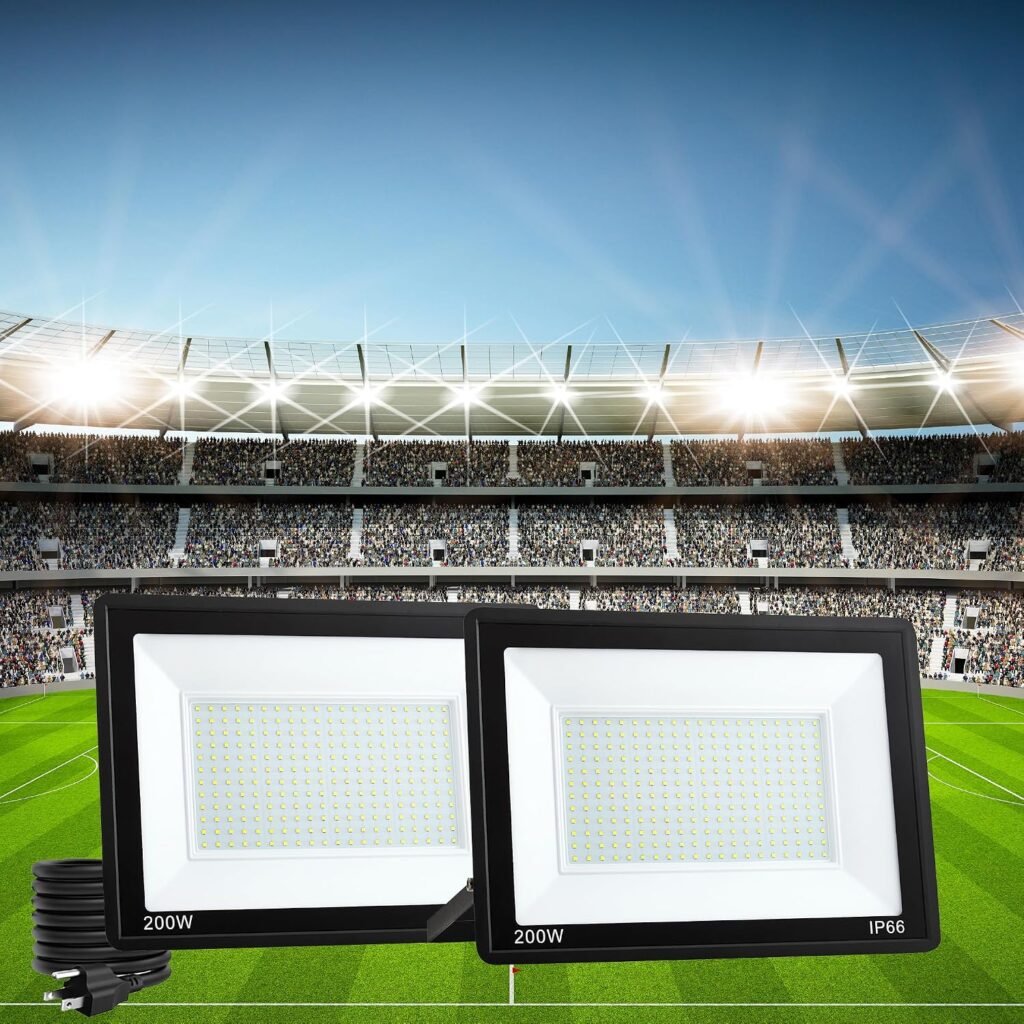 200W LED Flood Lights, 2-Pack