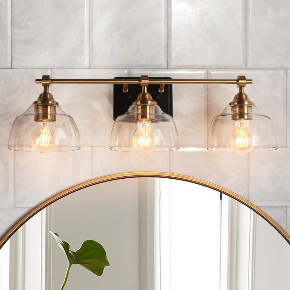Black Modern Bathroom Vanity Light (3-Light)