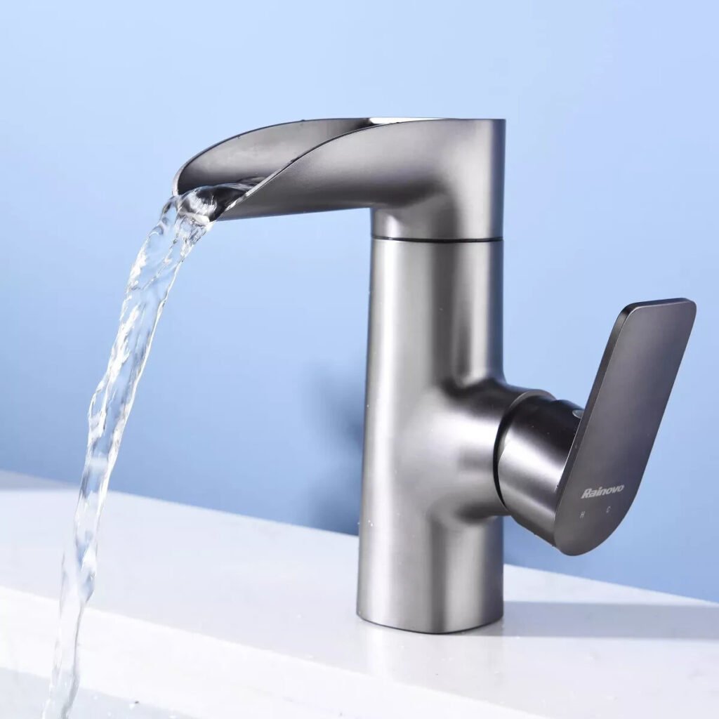 Waterfall Bathroom Faucet (Brushed Nickel)